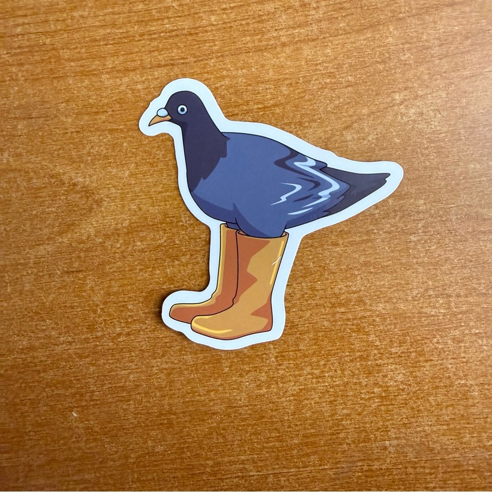 Blue and‎ Gold Bird Sticker